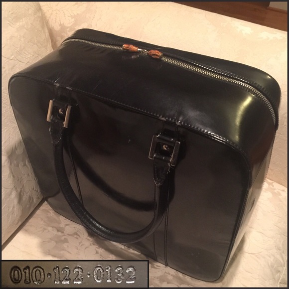 Gucci Black Patent Leather Suitcase - Picture 4 of 8